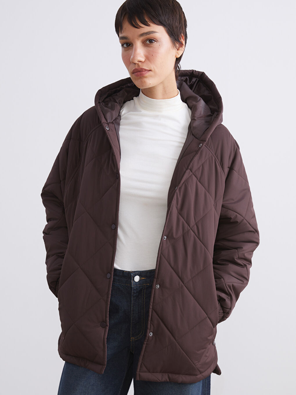 Hooded Quilted Women's Puffer Coat