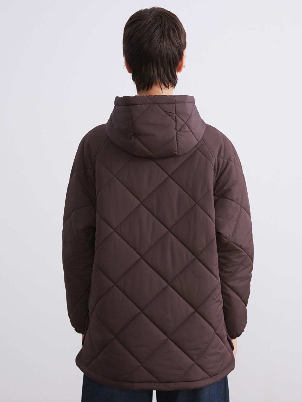 Hooded Quilted Women's Puffer Coat-4