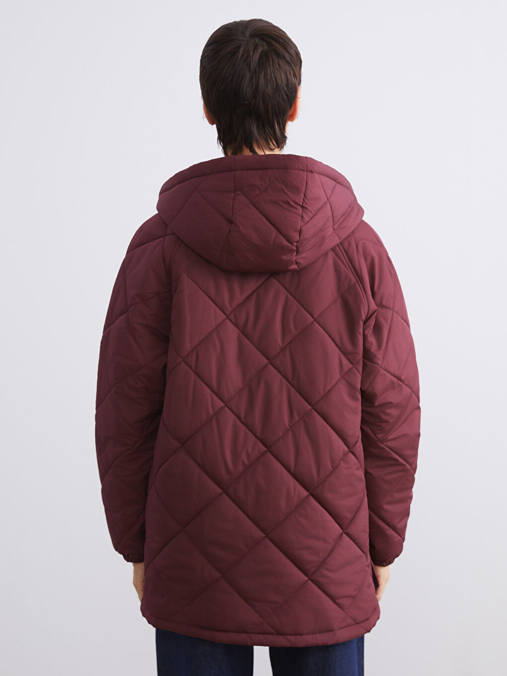 Hooded Quilted Women's Puffer Coat-4