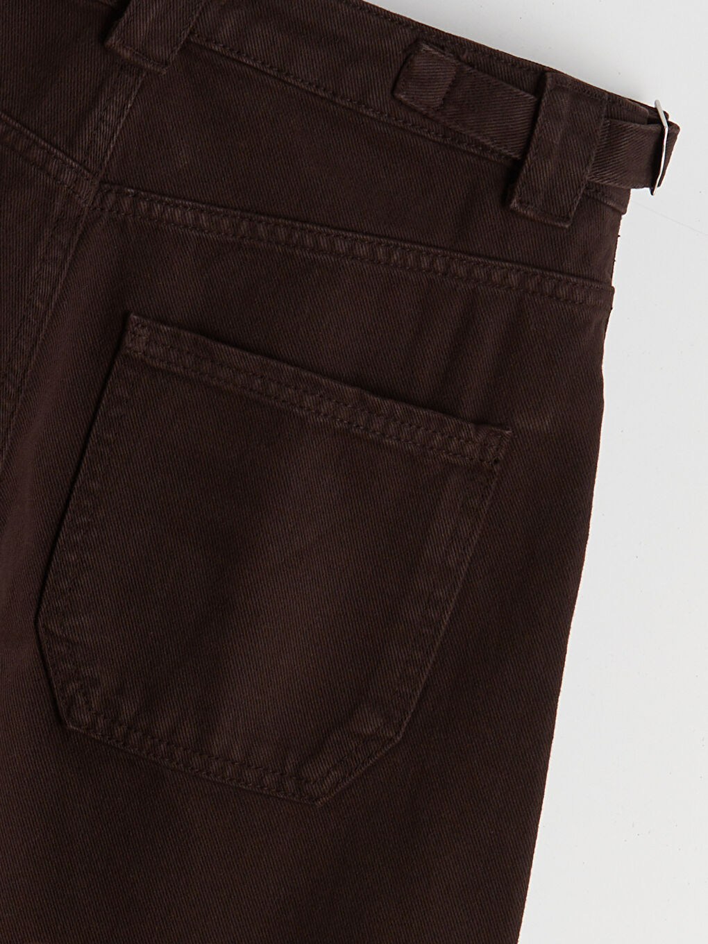 Kahverengi Baggy Fit Kadın Jean Pantolon-5