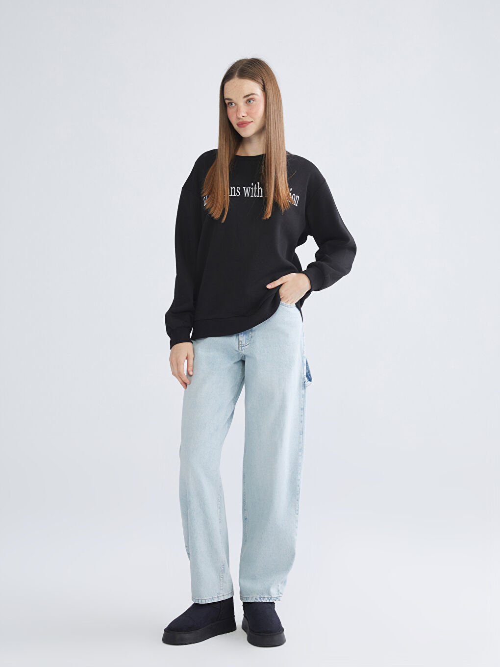 Mavi Baggy Fit Kadın Jean Pantolon