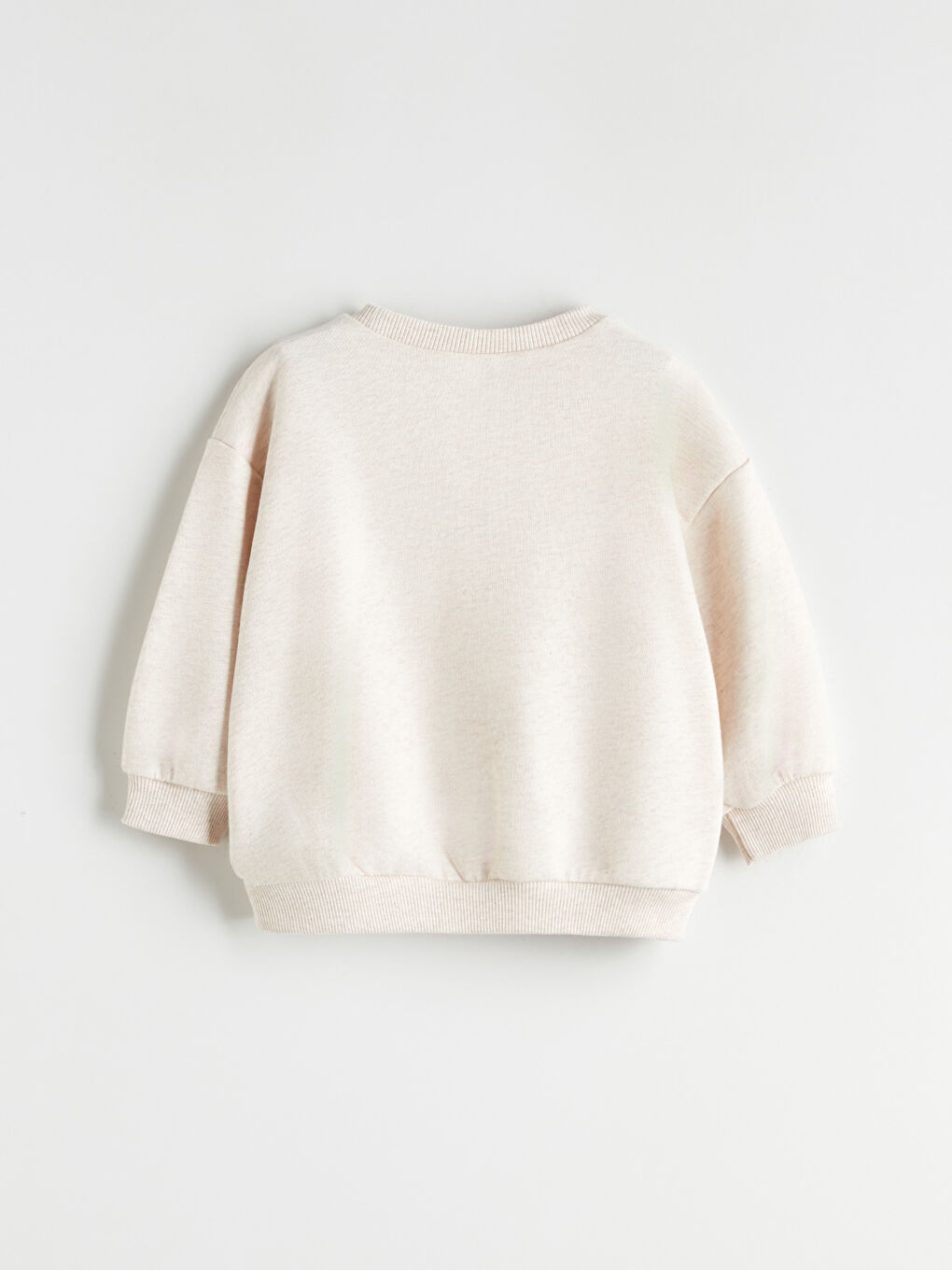 Bej Bisiklet Yaka Baskılı Erkek Bebek Sweatshirt ve Eşofman Alt 2'li-4