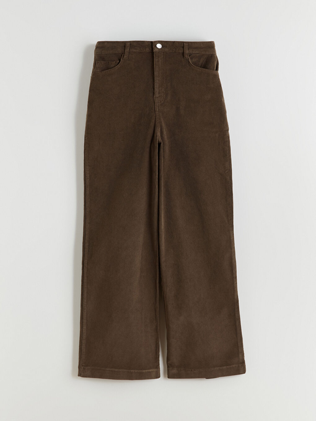 Женщины Коричневый Брюки-4