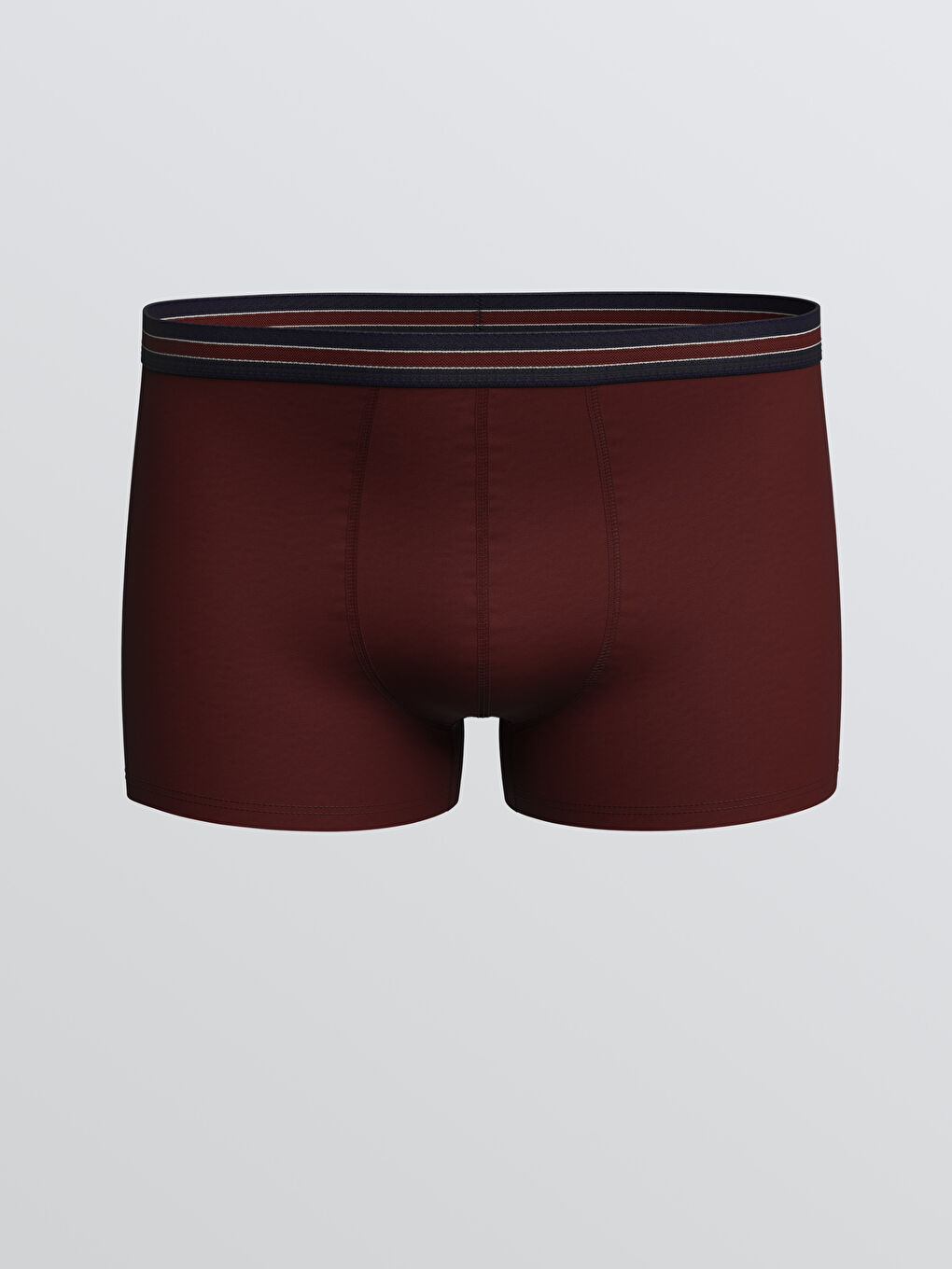 Bordo Büyük Beden Standart Kalıp Pamuklu Esnek Erkek Boxer 3'lü-7