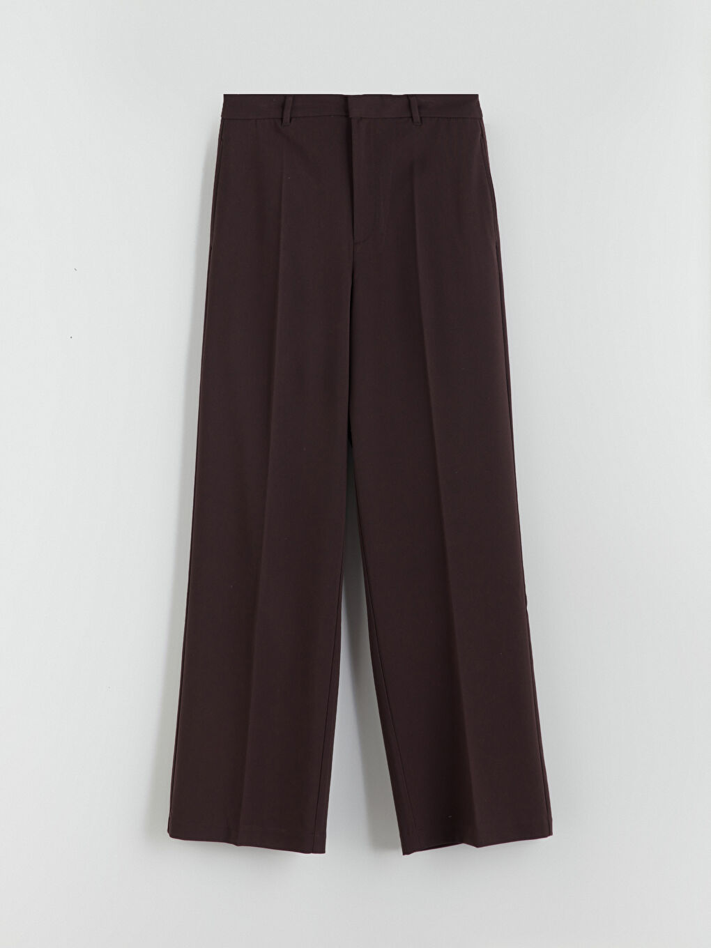 Regular Fit Wide Leg Women's Trousers-4