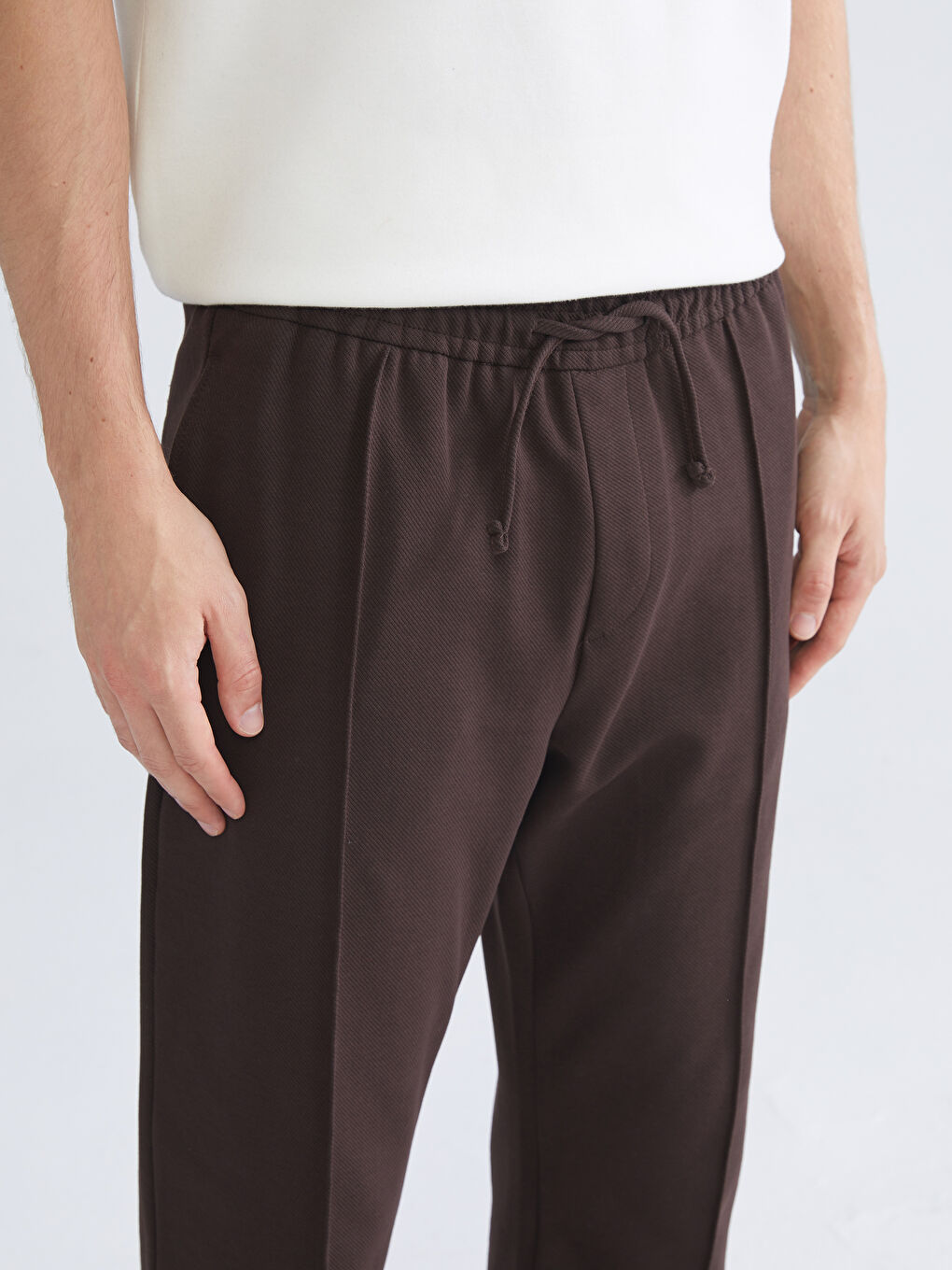 Kahverengi Standart Kalıp Erkek Pantolon-2