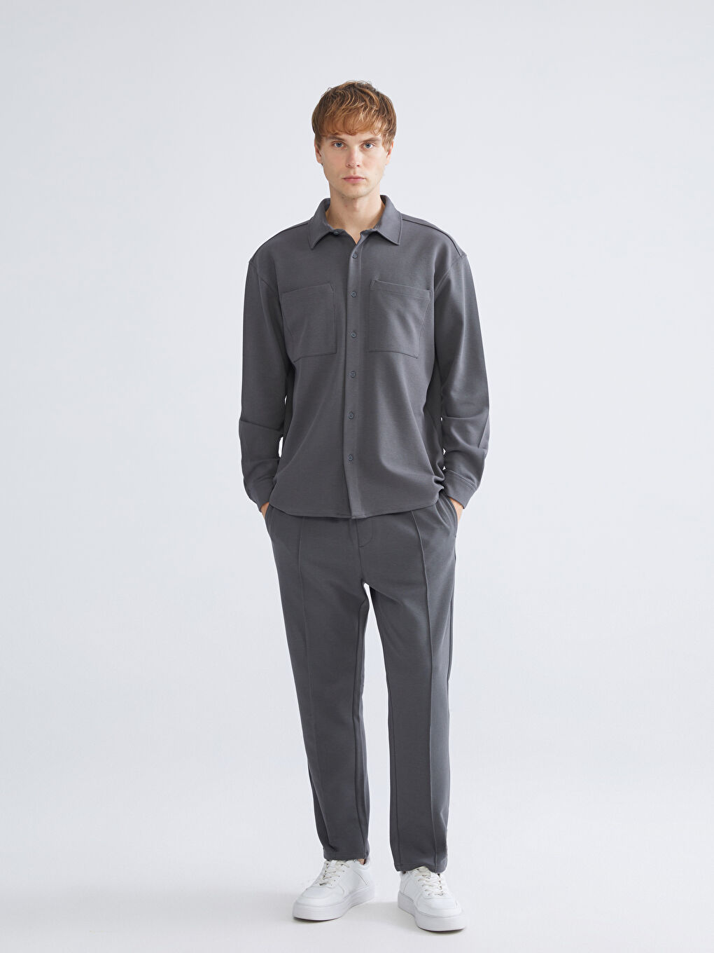 Antrasit Standart Kalıp Erkek Pantolon