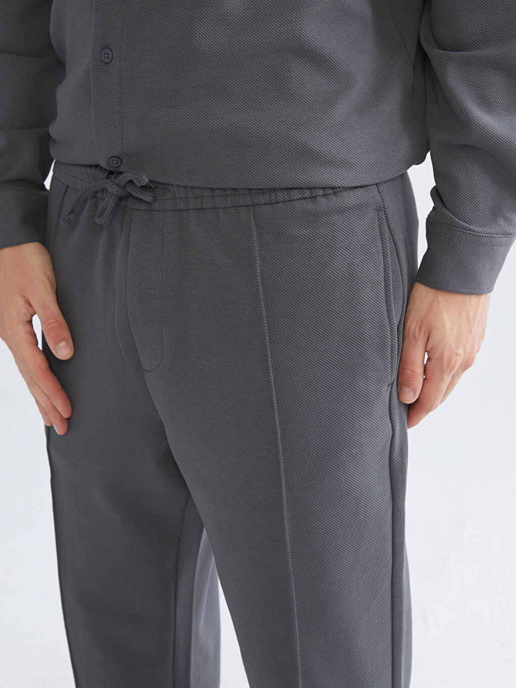 Antrasit Standart Kalıp Erkek Pantolon-2