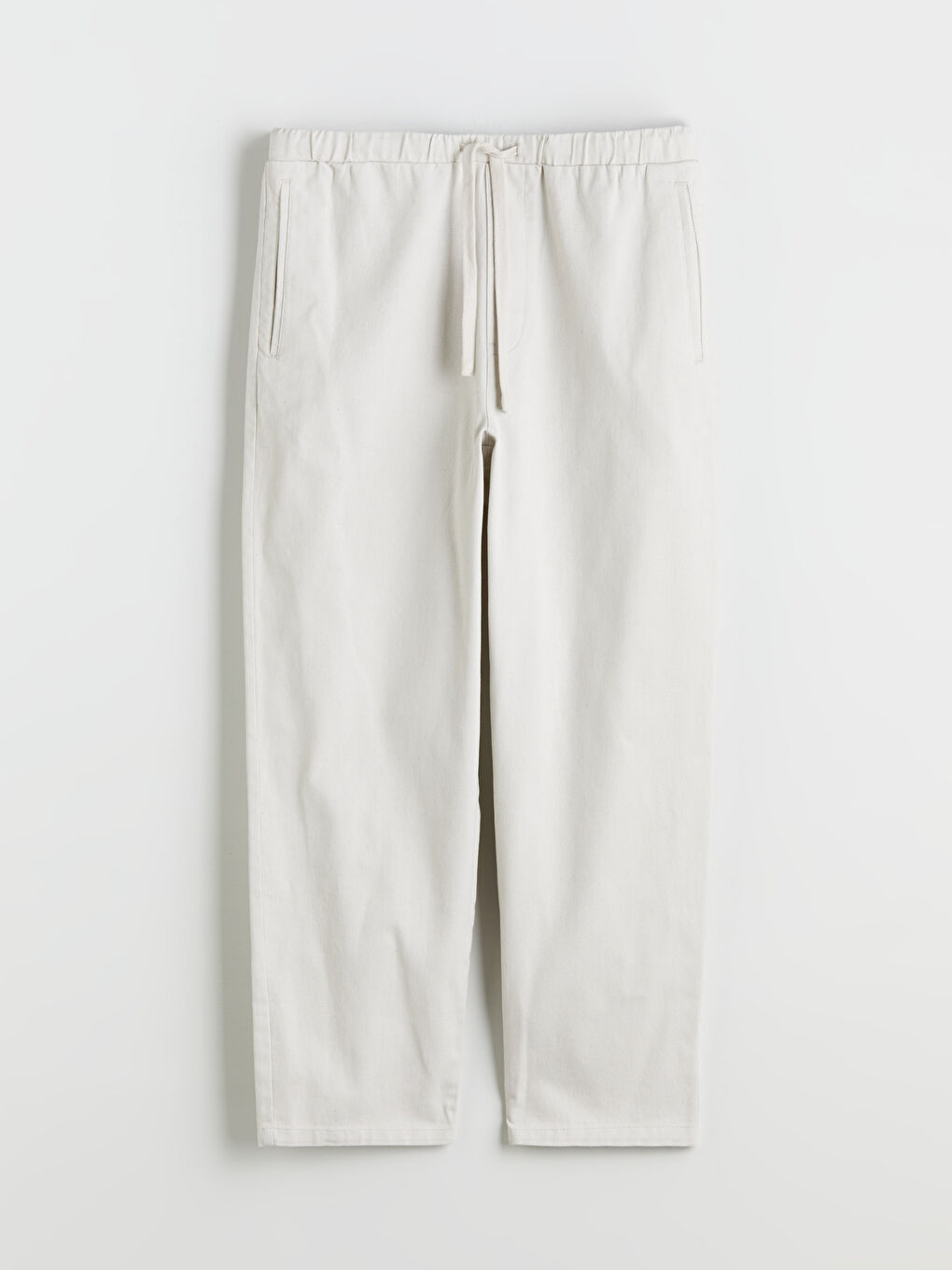 Relaxed Fit Twill Men's Trousers-4