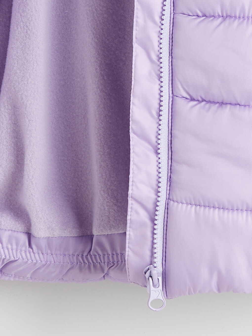 Lila Kapüşonlu Kız Çocuk Şişme Mont-2