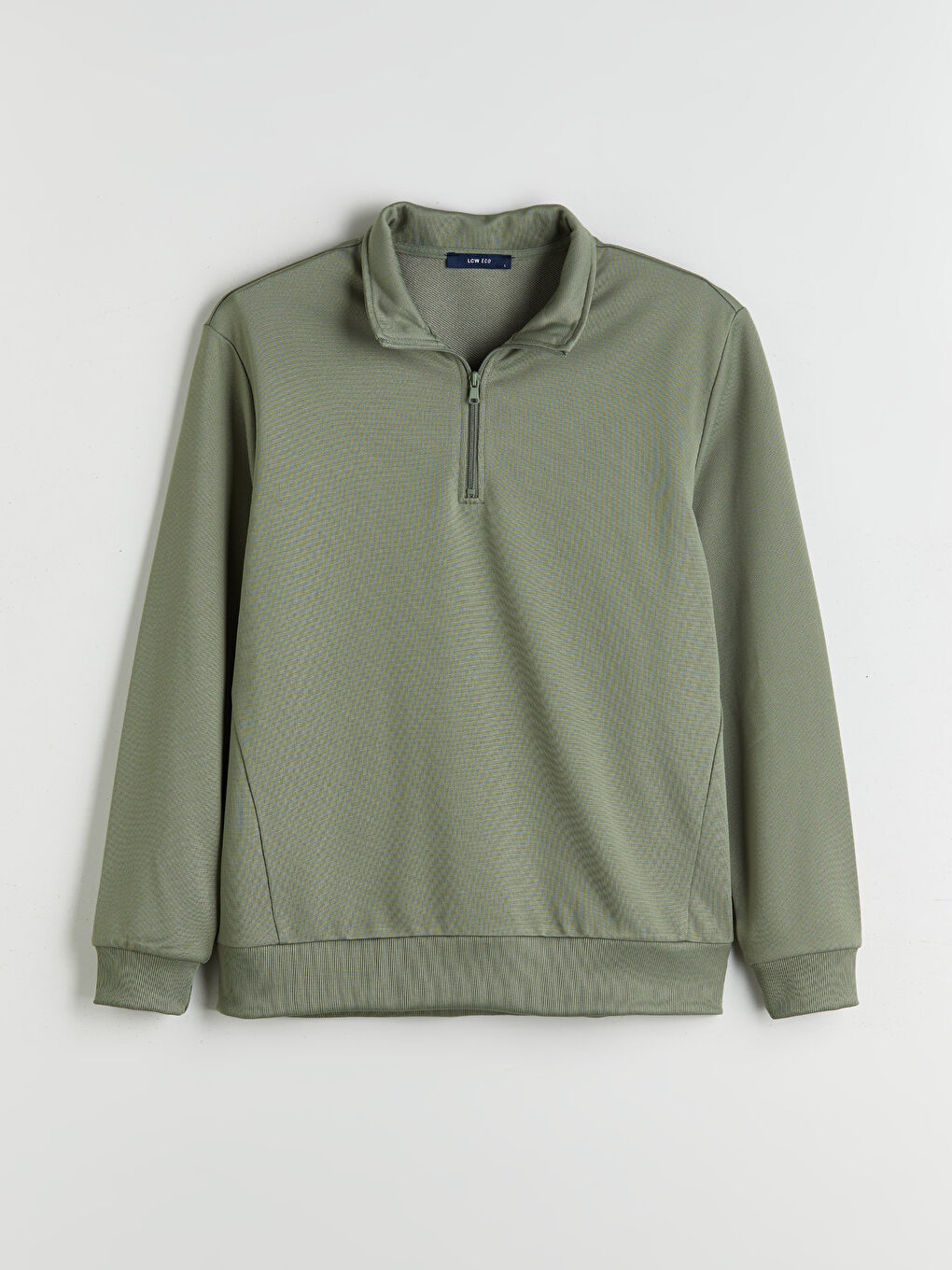 Loose Fit Stand Collar Long Sleeve Men's Sweatshirt-5