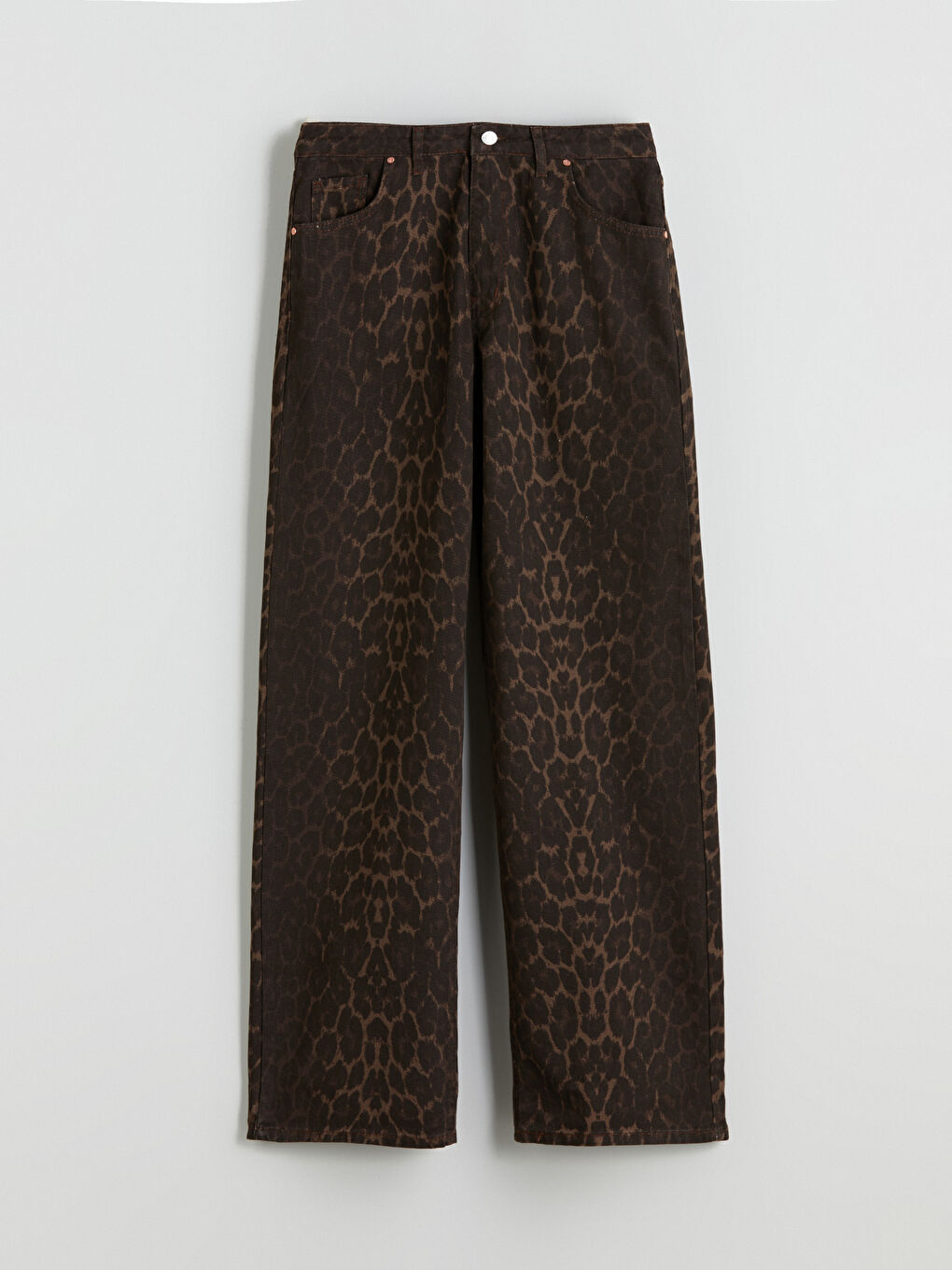 LCW ECO Regular Fit Leopard Print Women's Trousers -W5I570Z8-CXL