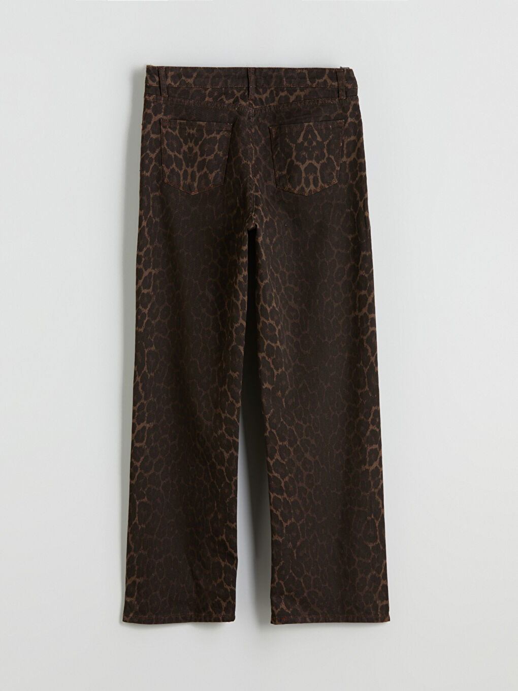 LCW ECO Regular Fit Leopard Print Women's Trousers -W5I570Z8-CXL