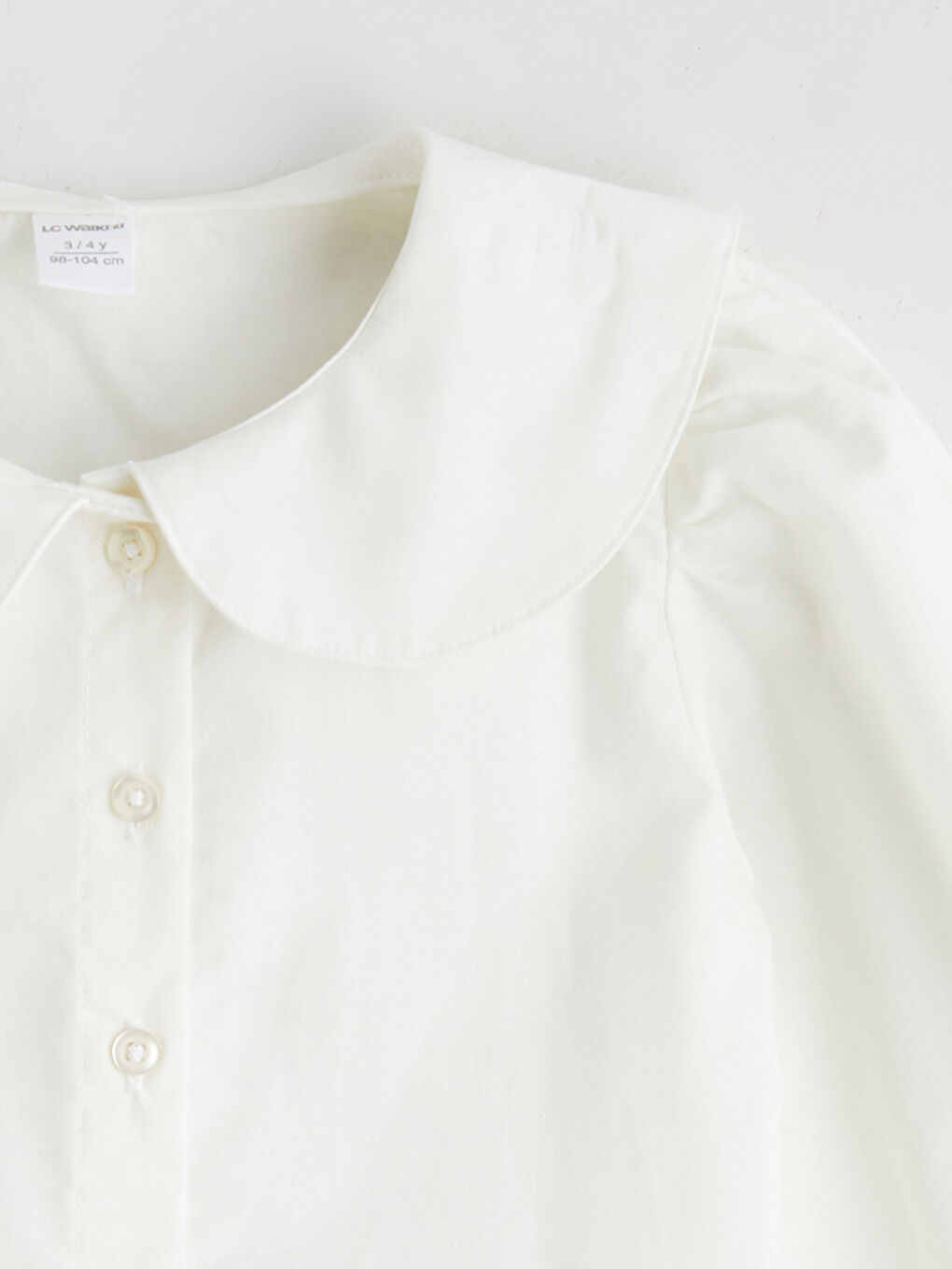 قميص بياقة بيتر بان للبنات وتنورة قصيرة - عبوة من قطعتين-2