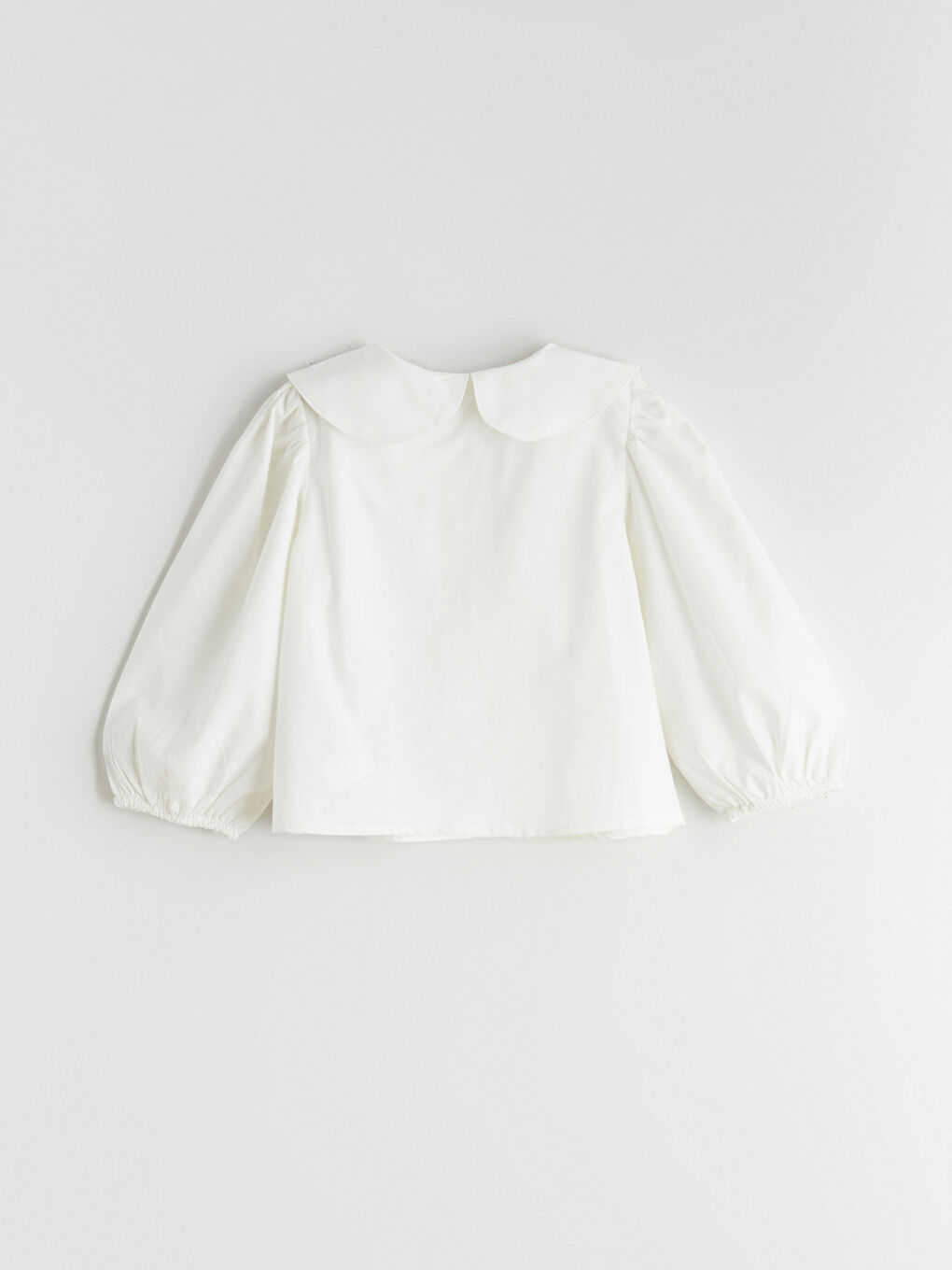 قميص بياقة بيتر بان للبنات وتنورة قصيرة - عبوة من قطعتين-3