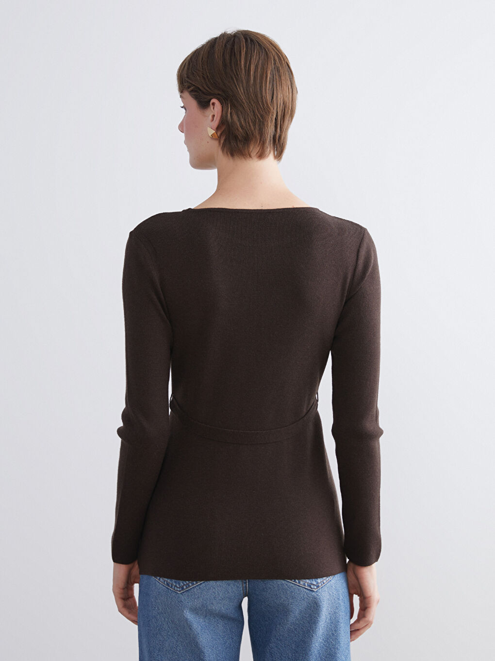 Crew Neck Women's Knitwear Sweater-7