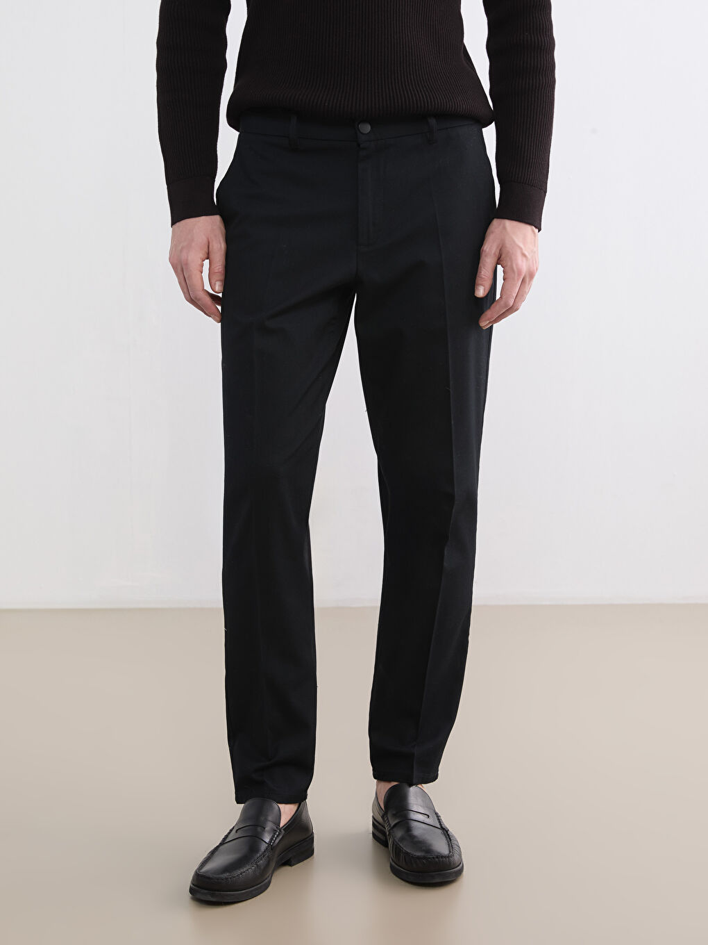 Lacivert Standart Kalıp Gabardin Erkek Pantolon-2