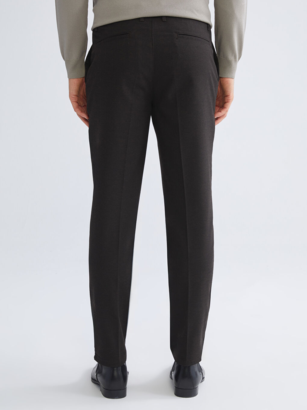 Kahverengi Standart Kalıp Erkek Pantolon-3