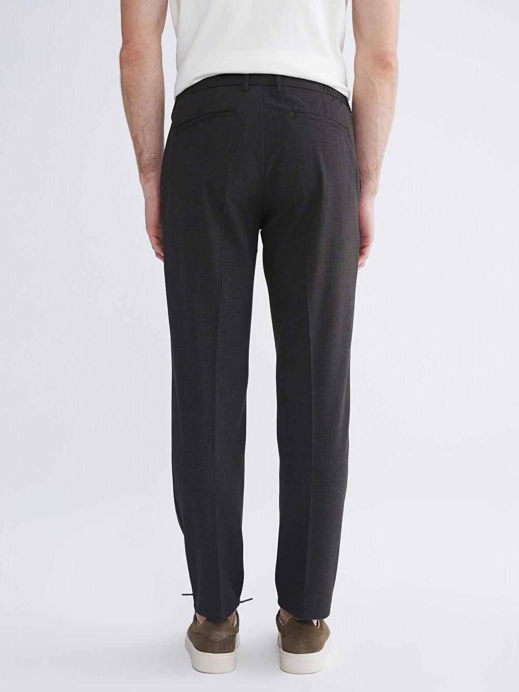 Kahverengi Standart Kalıp Erkek Pantolon-3