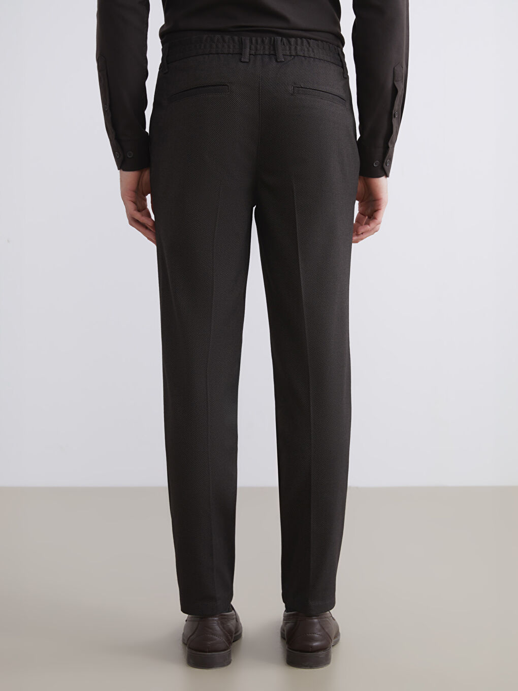 Kahverengi Standart Kalıp Erkek Pantolon-7