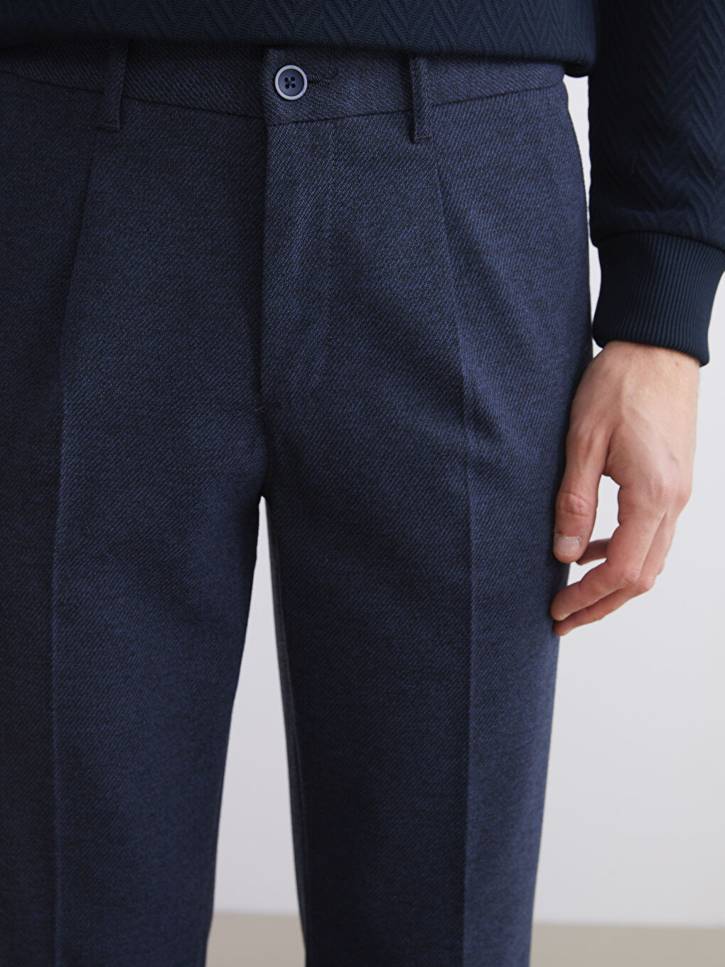 Lacivert Standart Kalıp Erkek Pantolon-2