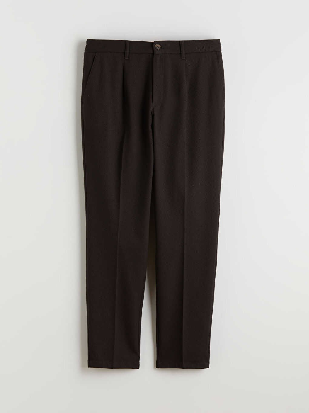 Kahverengi Standart Kalıp Erkek Pantolon-8