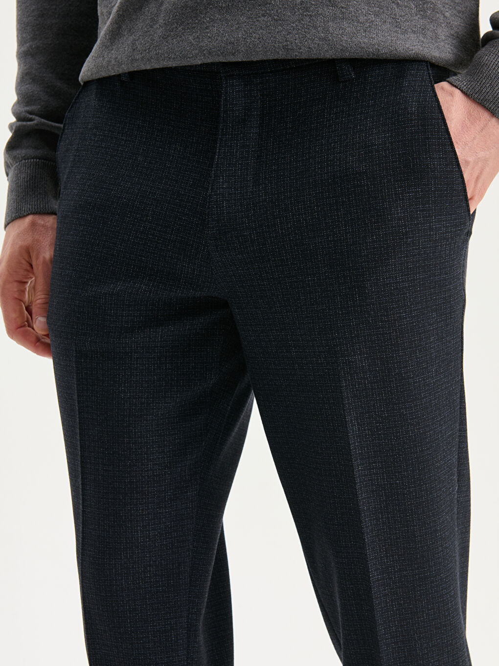 Lacivert Standart Kalıp Erkek Pantolon-2