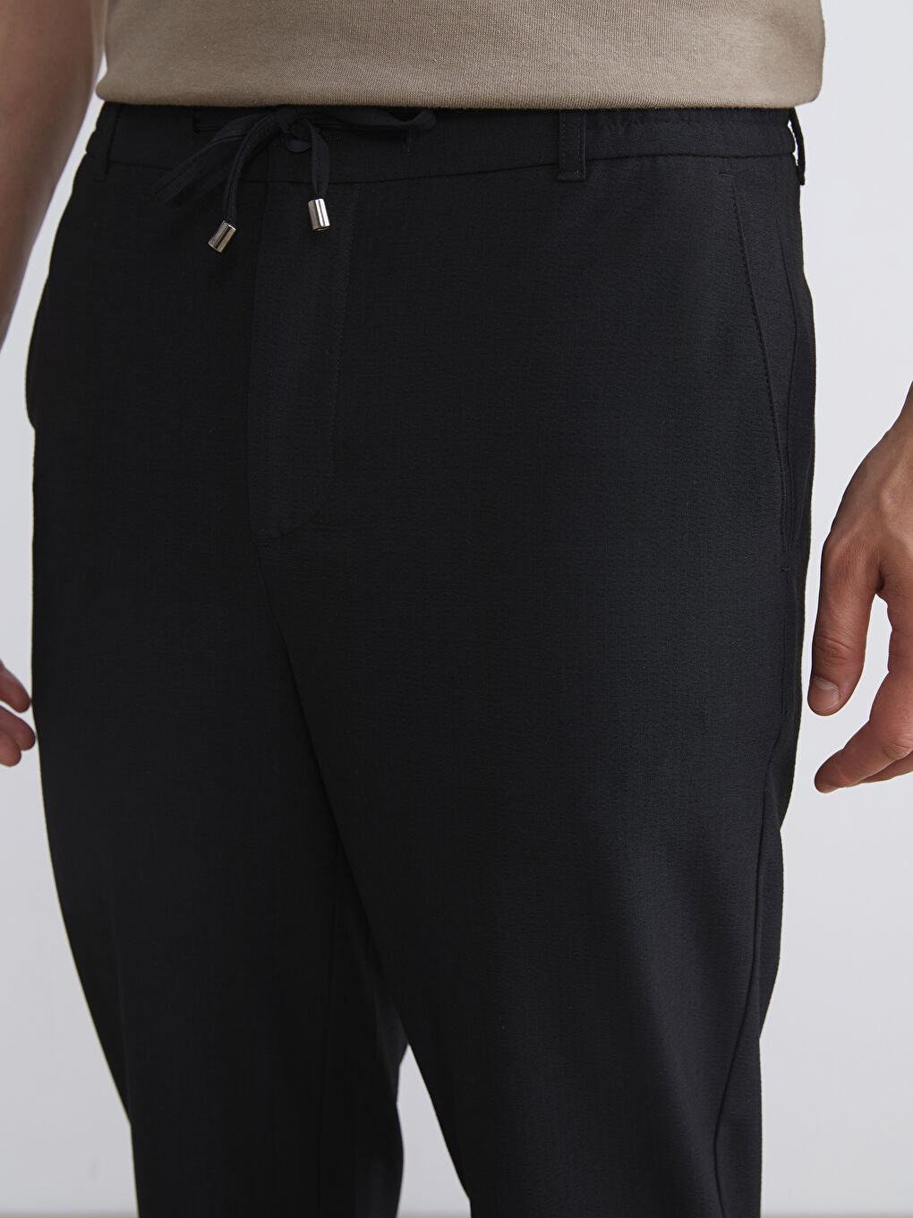 Siyah Slim Fit Erkek Pantolon-2