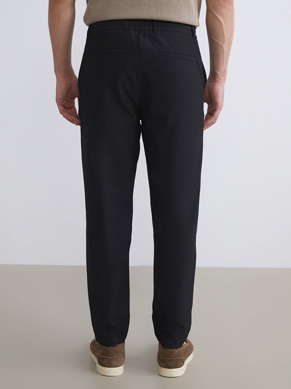 Siyah Slim Fit Erkek Pantolon-3