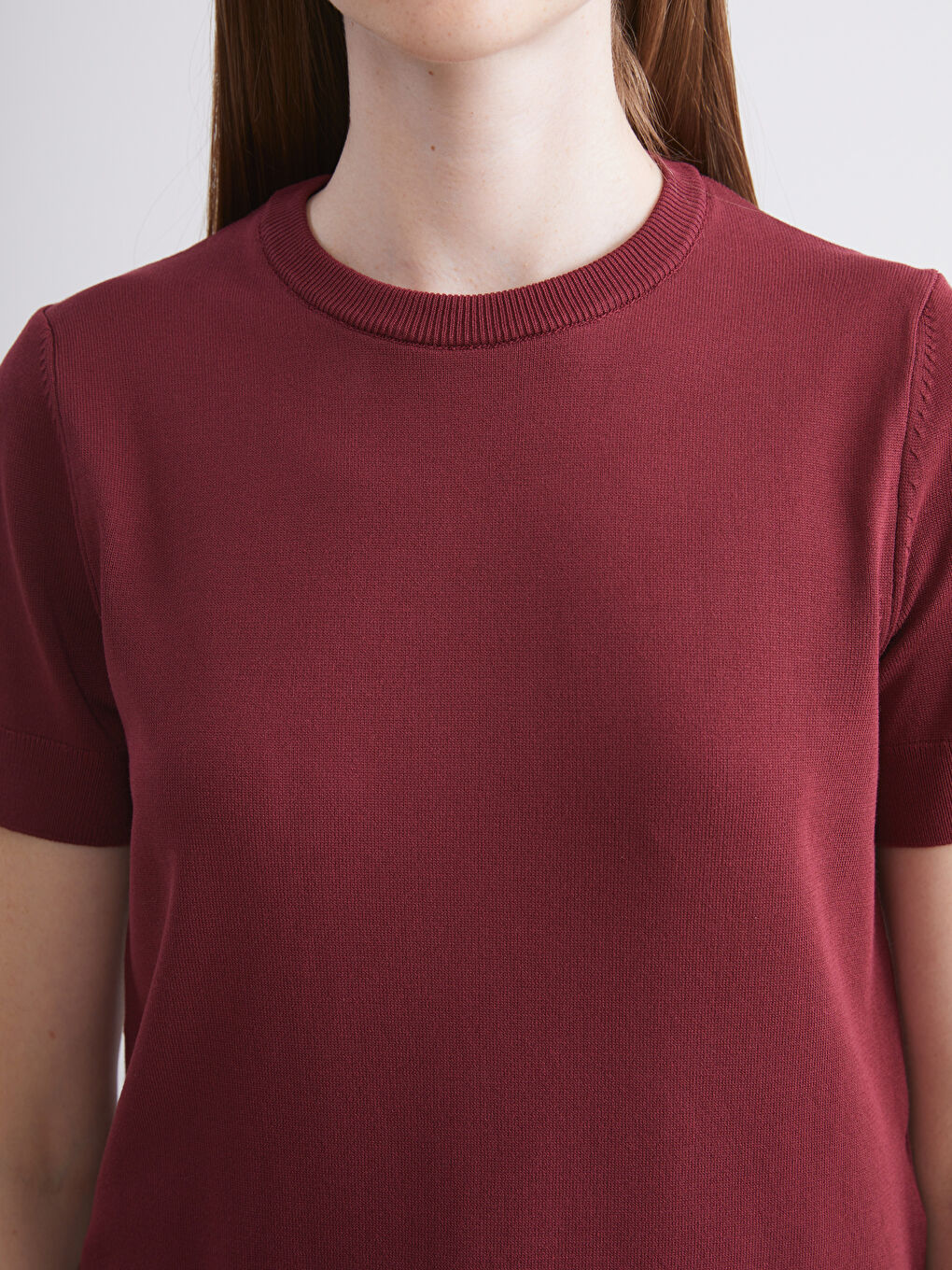 سترة تريكو بياقة دائرية للسيدات-2