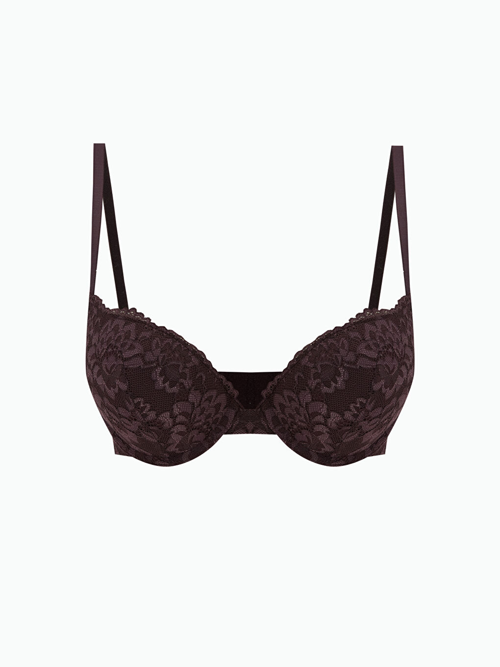 Дротовий утеплений мереживний бюстгальтер-футболка