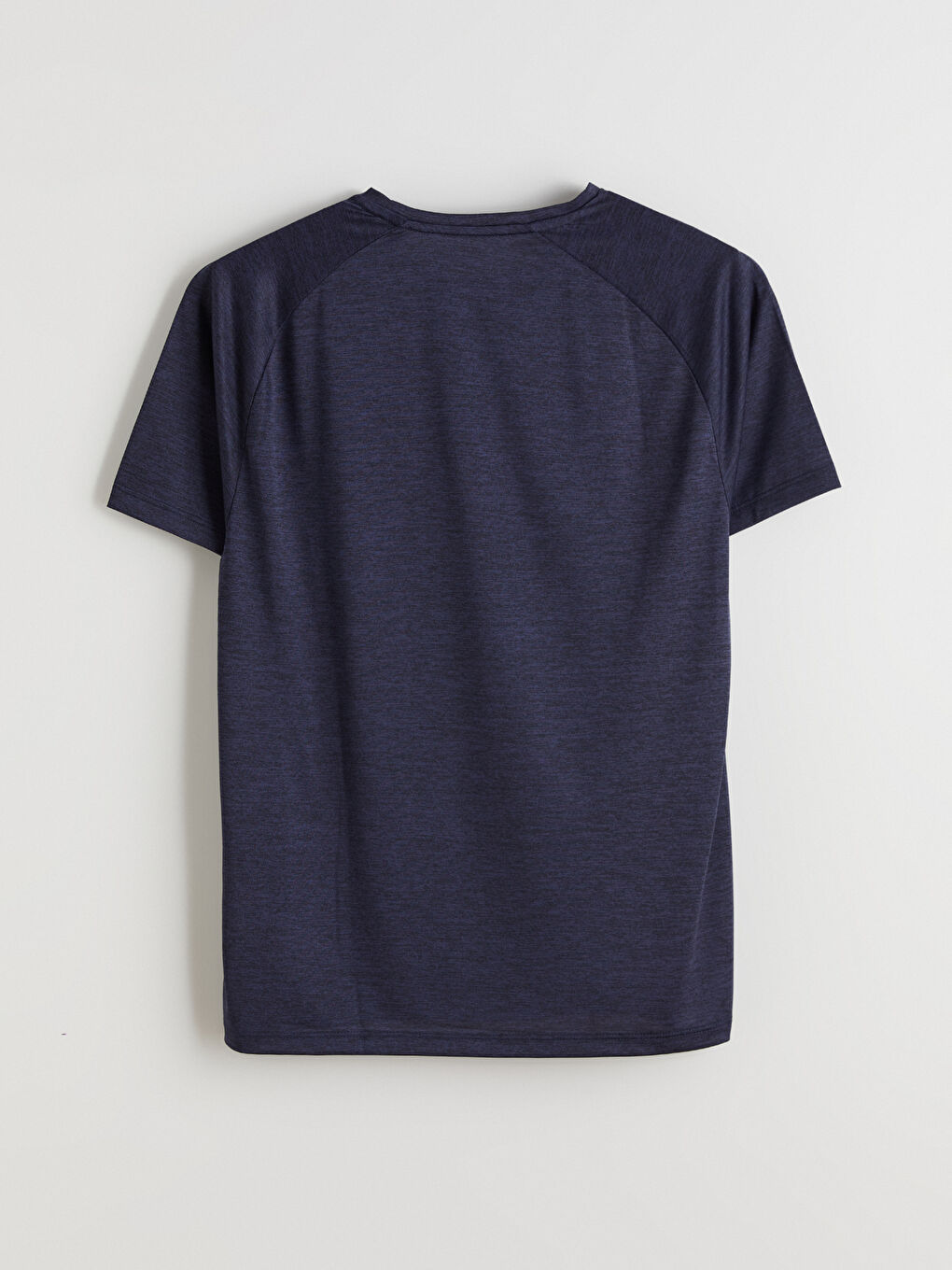 Lacivert Bisiklet Yaka Erkek Spor Tişört-5