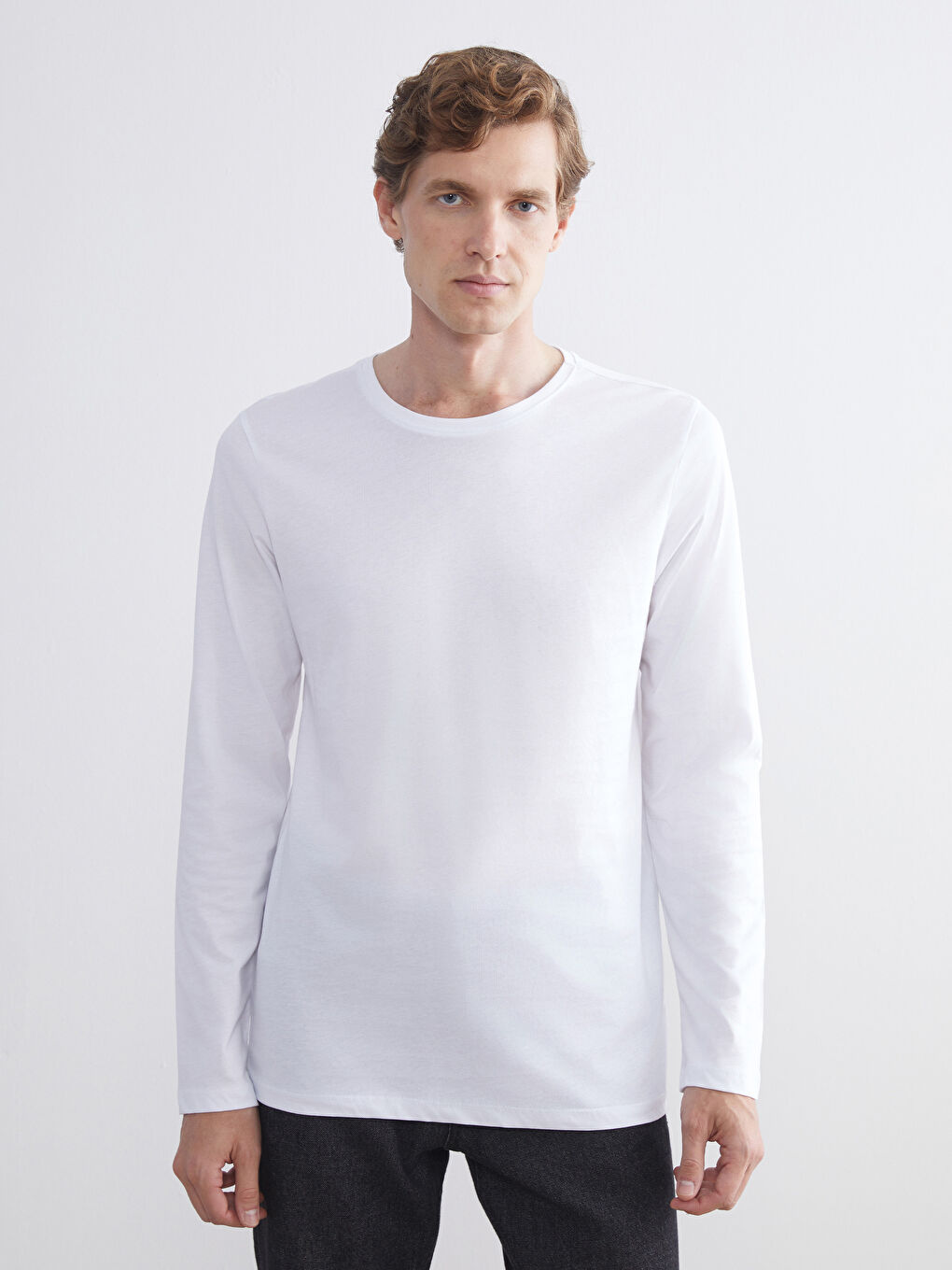 LCW ECO Crew Neck Long Sleeve Men's Vest -W5I668Z8-J5E