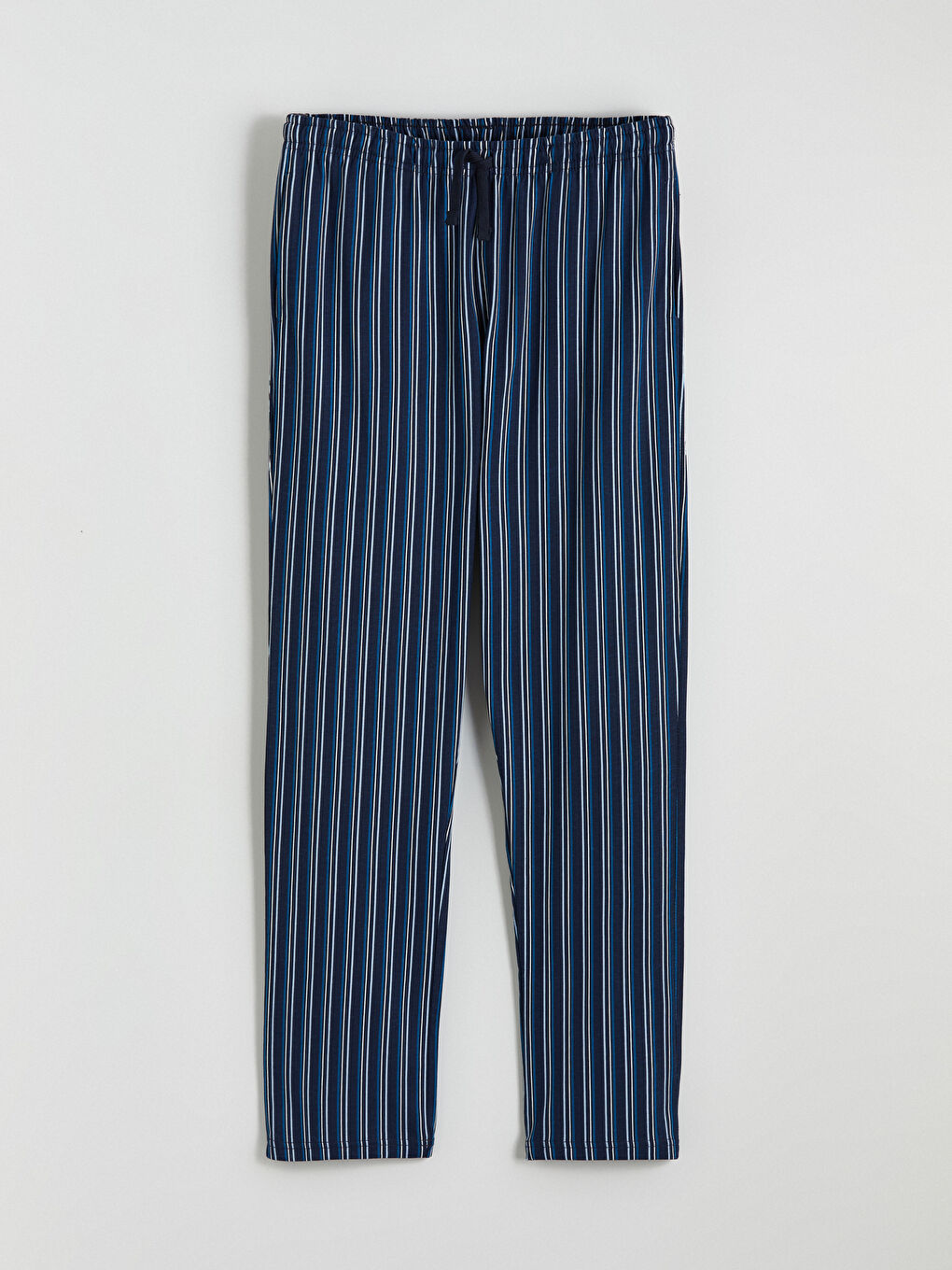 Lacivert Standart Kalıp Çizgili Erkek Pijama Altı-2