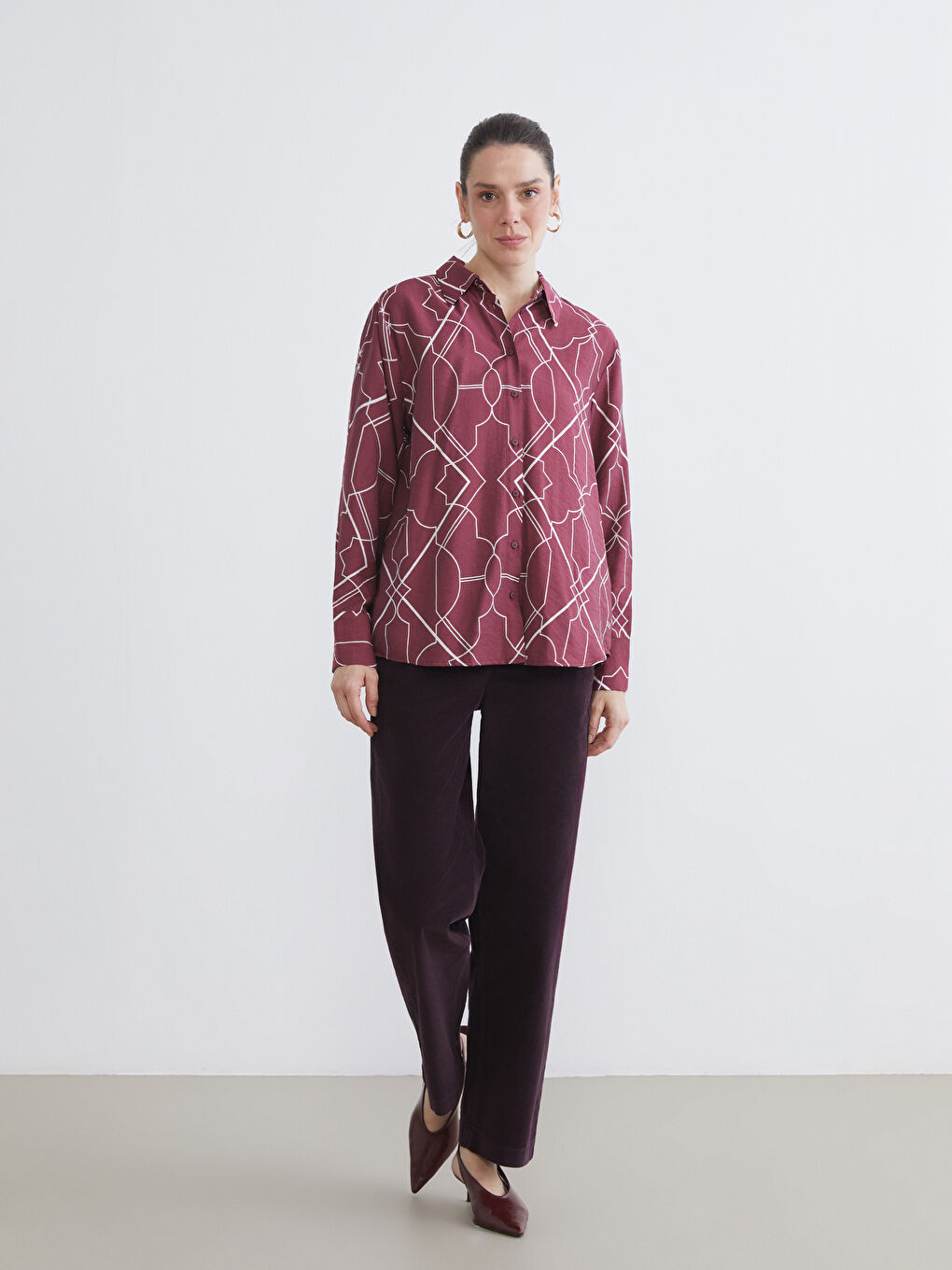 Patterned Women's Shirt-2