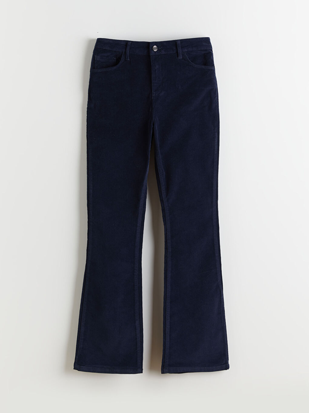 Slim Fit Velvet Women's Trousers-4