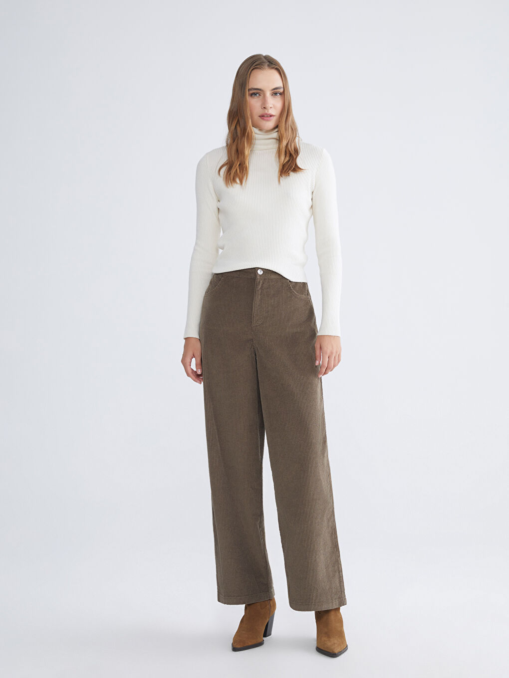 Elasticated Waist Velvet Women's Trousers