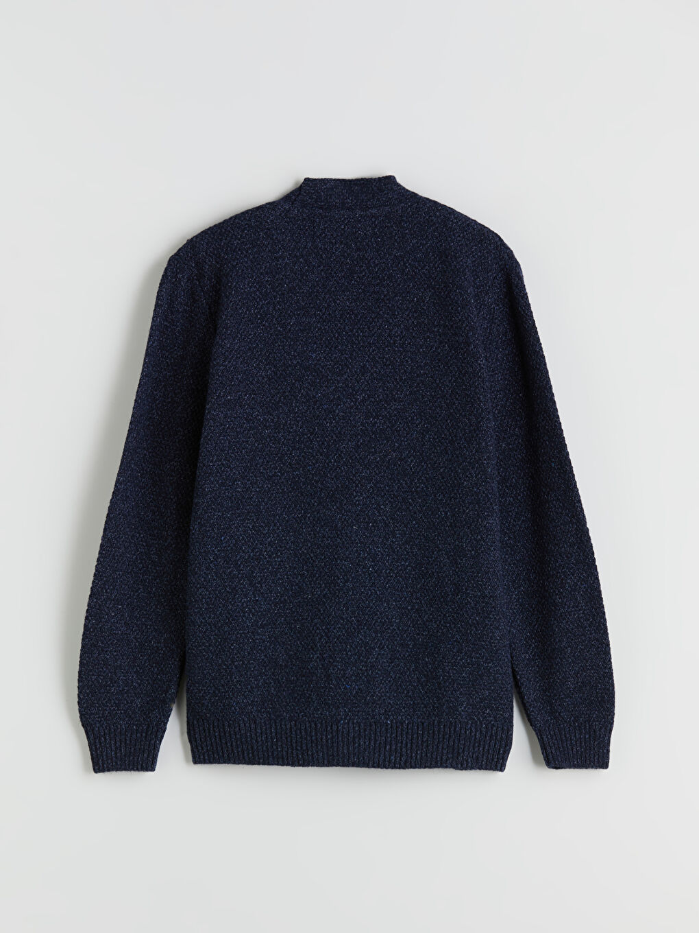 Lacivert Standart Kalıp V Yaka Erkek Triko Hırka-5