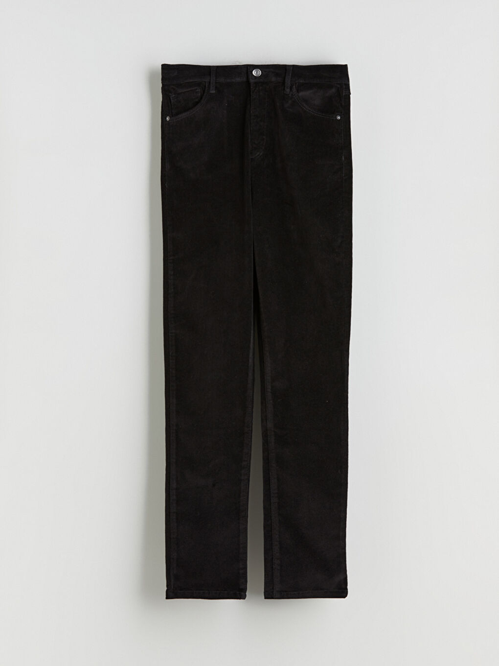 Slim Fit Velvet Women's Trousers-4