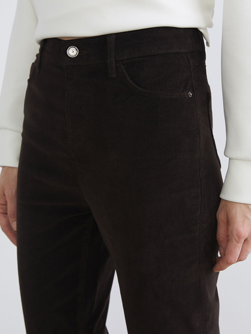 Uske Somotne Pantalone za Žene-2