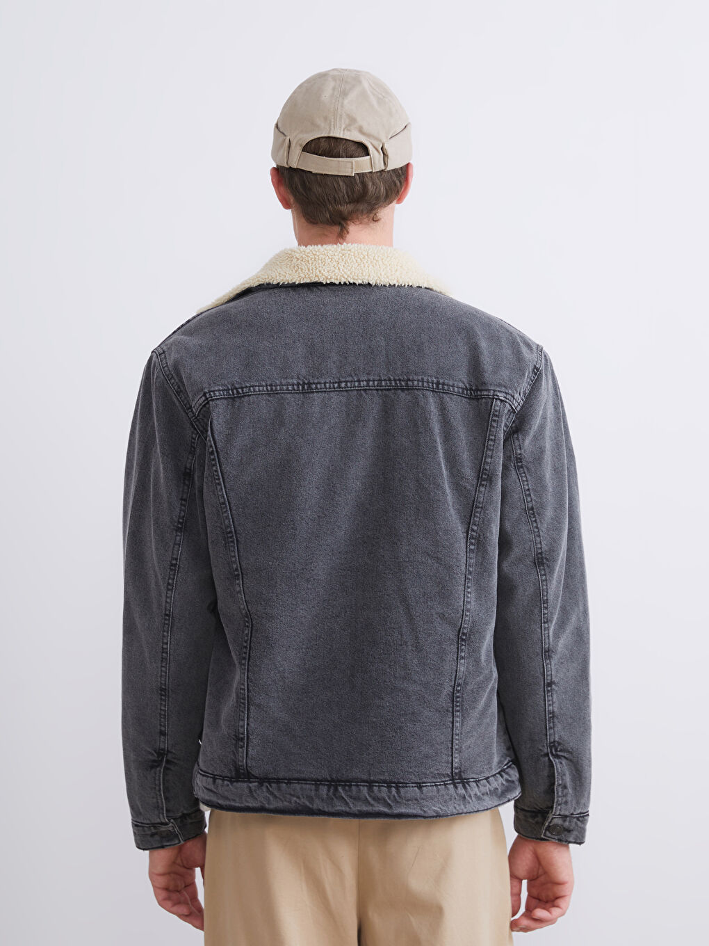 Man ANTHRACITE Denim Jacket-4