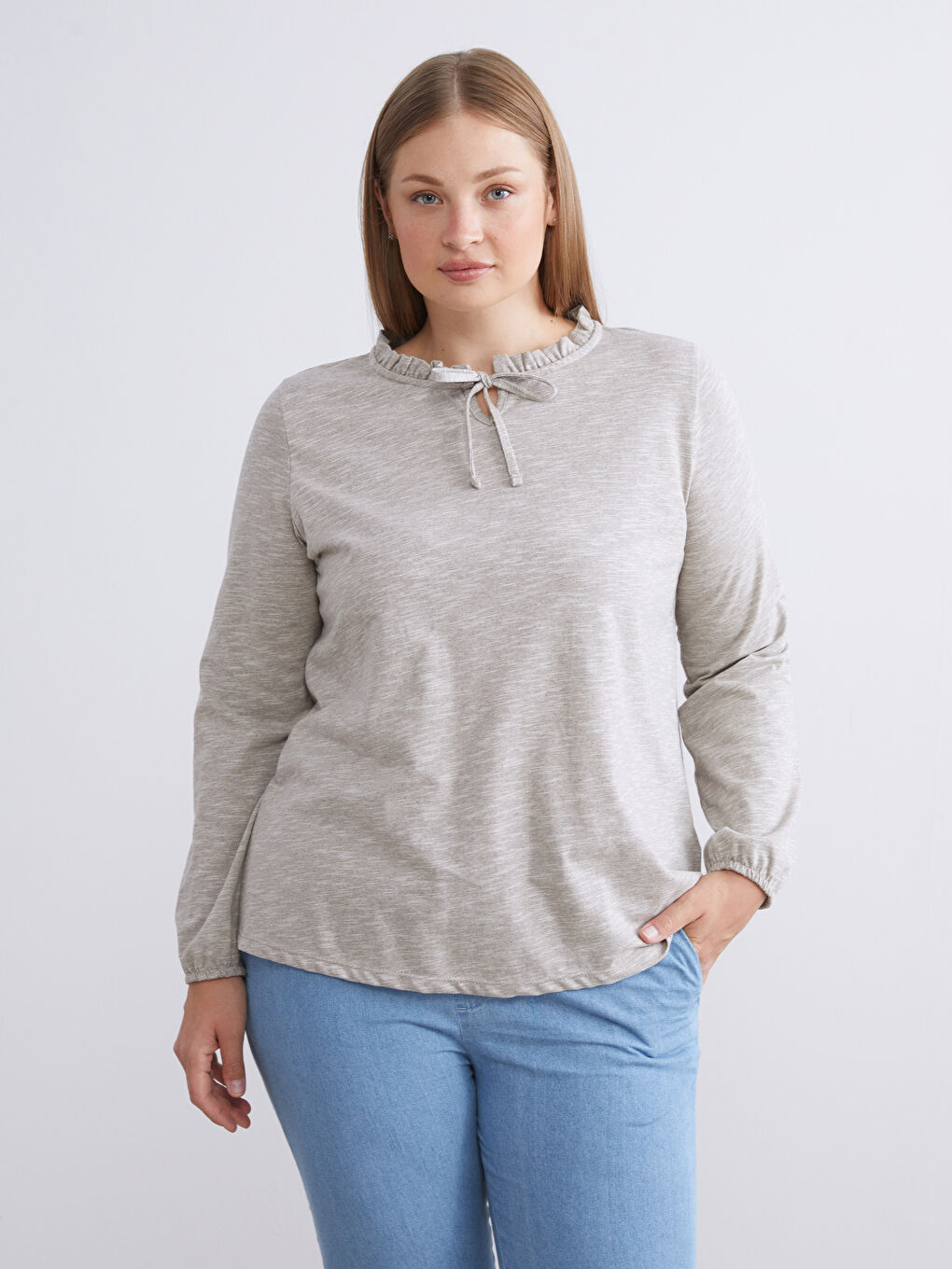 LCW Grace BEŽ Bluza Žena -W5I699Z8-D2Y