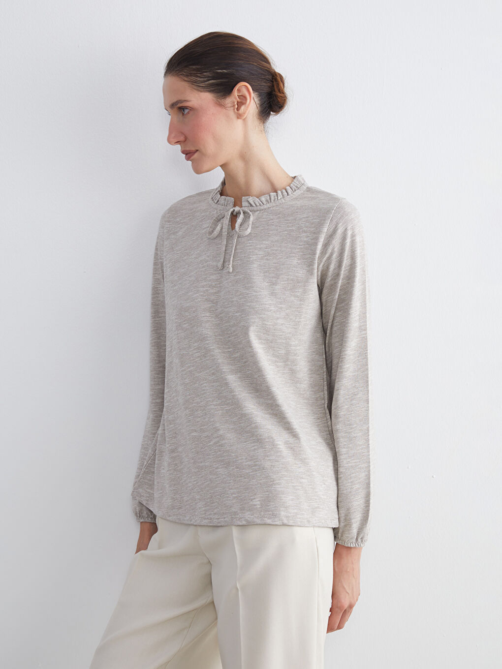 LCW Grace BEŽ Bluza Žena -W5I699Z8-D2Y
