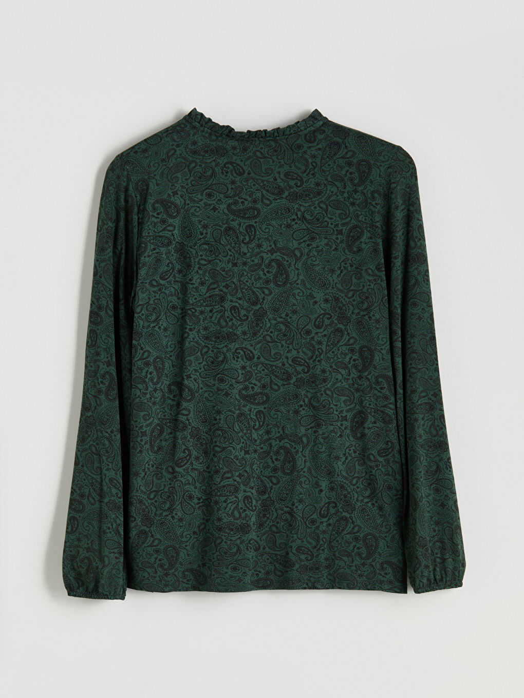 Crew Neck Patterned Blouse-7