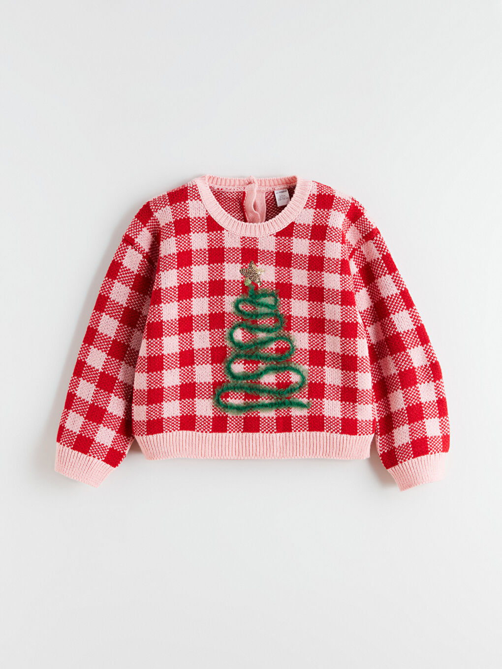 Crew Neck New Year Themed Girls' Knitwear Sweater