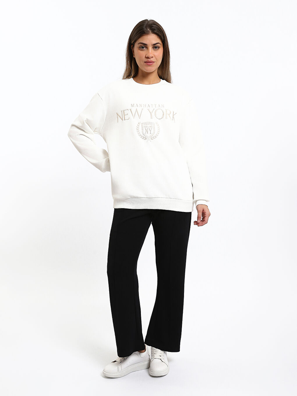 Crew Neck Women's Sweatshirt-1