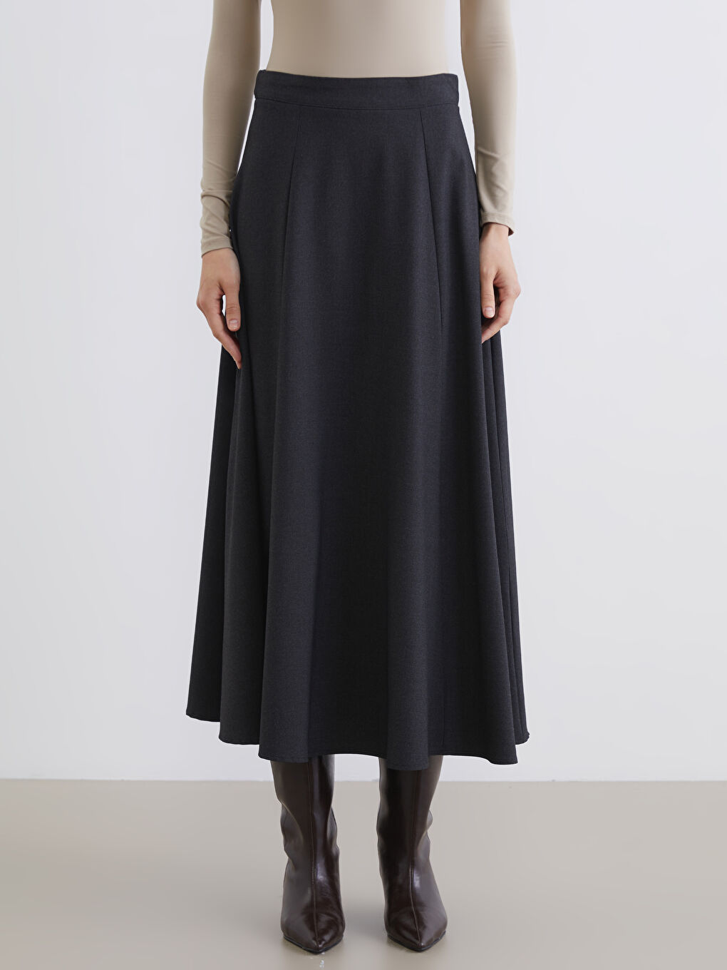 Zippered Bell Skirt-1
