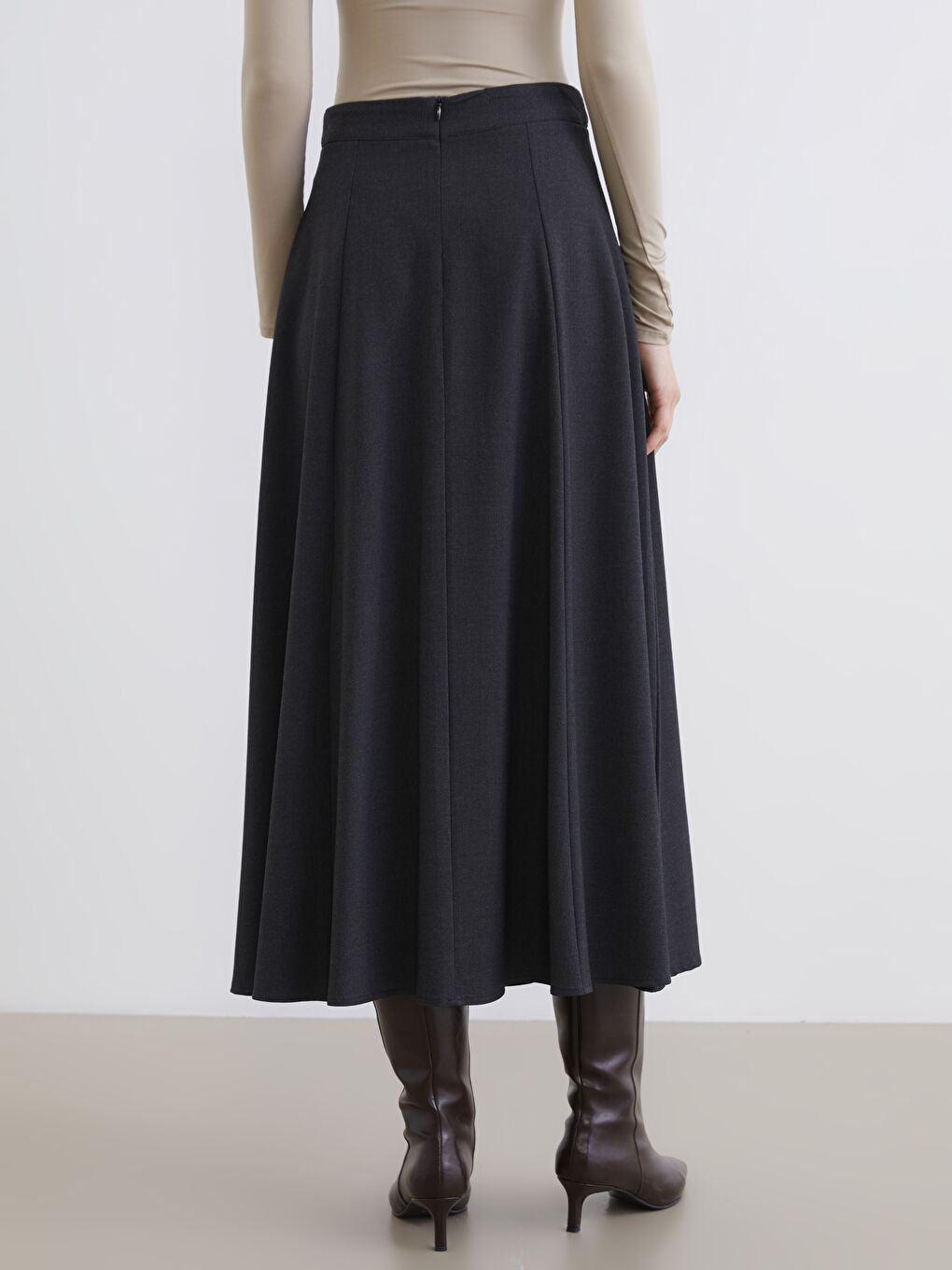 Zippered Bell Skirt-3
