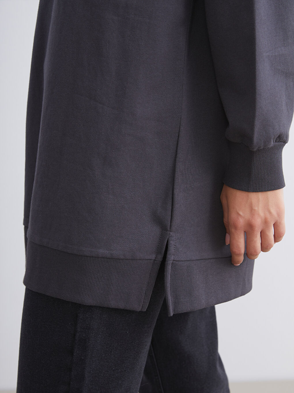 Crew Neck Printed Women's Sweatshirt Tunic-3