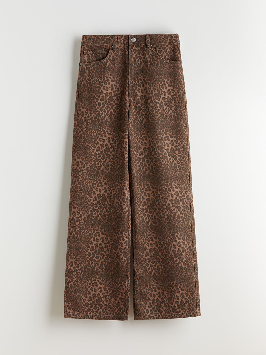 Straight Fit Leopard Print Women's Jeans-4